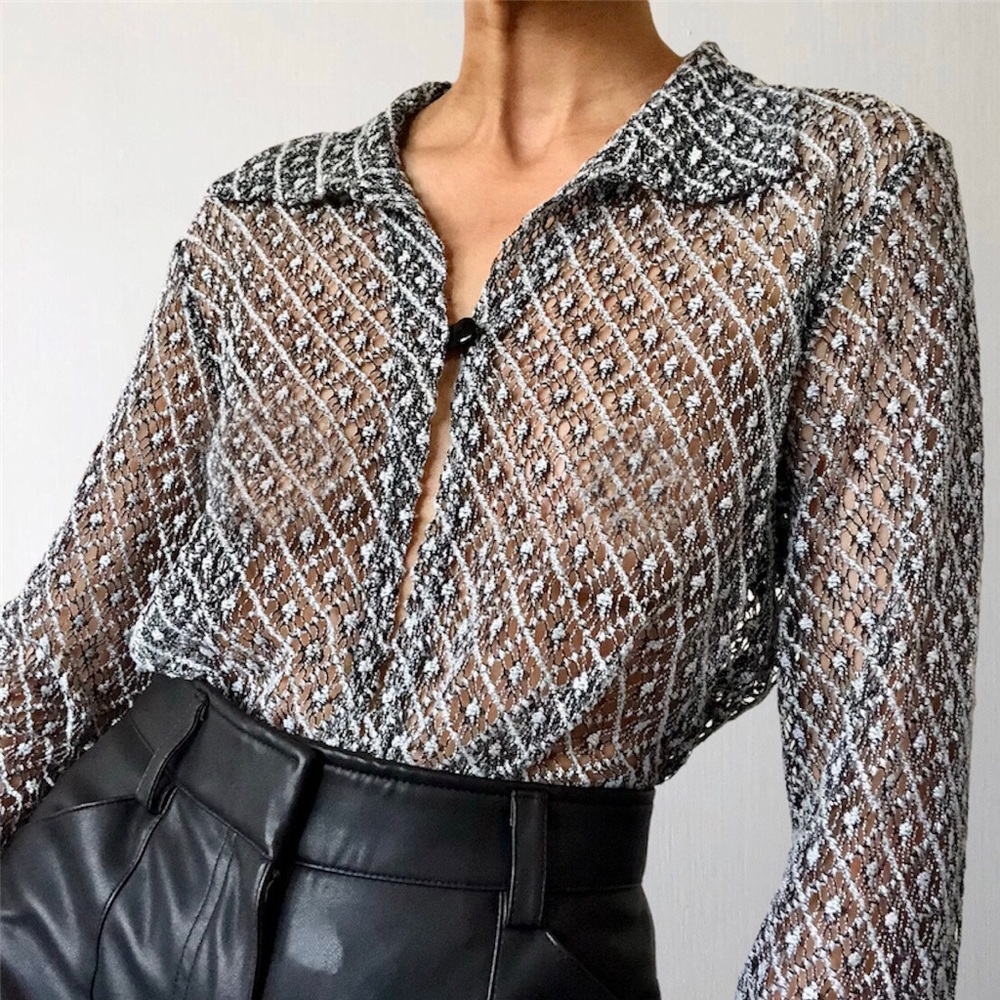 Crochet Single Button Cardigan